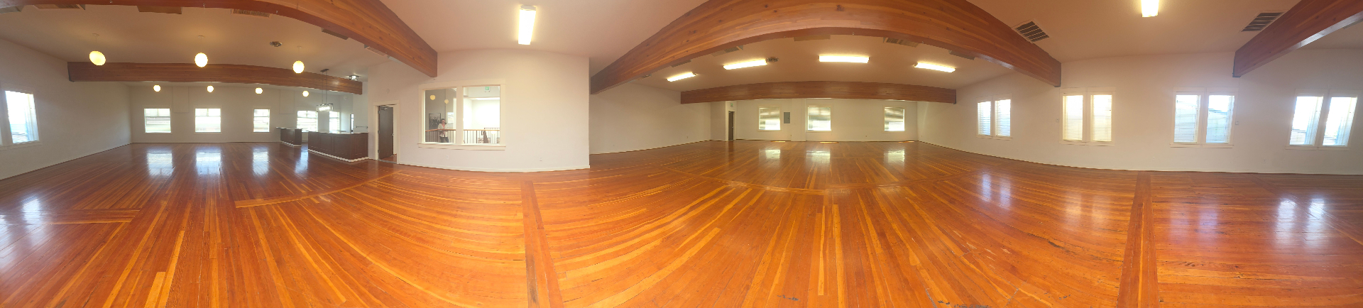 Main Hall — Beams & Stair Landing